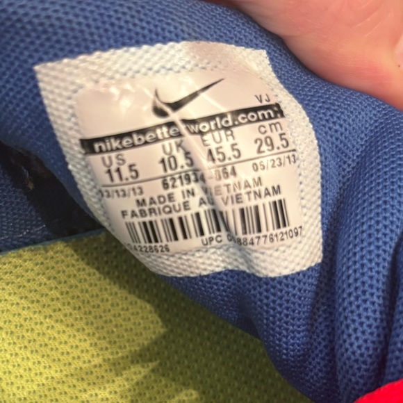 Nike 4.0 v3 Running shoes - BLACK/RED/BLUE - size 11.5 - Picture 8 of 9